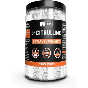 Pure Original Ingredients L-Citrulline (730 Capsules) No Magnesium Or Rice Fillers