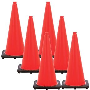 Mr. Chain's JBC Revolution Series Traffic Cones, Orange, 28-Inch Height, Pack of 6 (97513-6A)