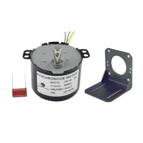 CHANCS Mini Gear Motor Slow Speed 50KTYZ 110V 50/60RPM Micro AC Motor Seat Support Bracket