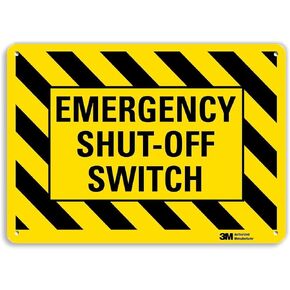 SmartSign “Emergency Shut Off Switch" Sign | 10" x 14" 3M Reflective Aluminum