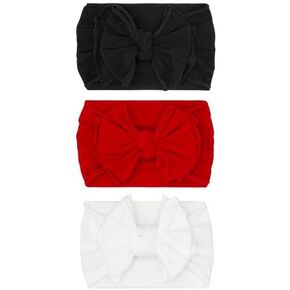 ربطة شعر للأطفال حديثي الولادة إلى الفتيات الصغيرات من Baby Bling Bows - عصابات رأس FAB-BOW-LOUS، إكسسوارات شعر للأطفال الصغار، مصنوعة في الولايات المتحدة الأمريكية، مقاس واحد (3 عبوات - فطر، عاجي، بتلات) in Kuwait