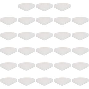 uxcell زوايا حاميات حافة الأثاث حامي الجدول زوايا واقية لاصق لينة سيليكون أسود 30x30x9mm، 28 قطعة