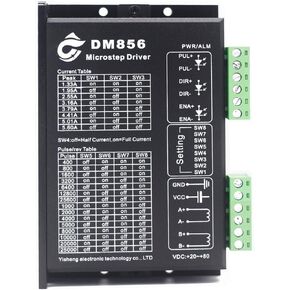EASON Driver Two-Phase DSP Digital Stepper Motor DM856 Stepper Motor Driver 32 bit DC20-80V 5.6A for Nema 23,42 Stepper Motor for Laser Cutters, Laser Marker, X-Y Tables, Labeling Machine