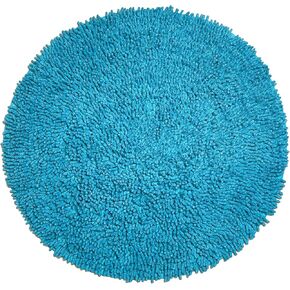 Chardin home Navy Blue Round Bath Mat | 2 feet Boho Bathroom Rug | Also Perfect for Kids Rooms, Nurseries, Bedside, dorms, Half Baths and Powder Rooms | Machine Washable, Soft & Plush