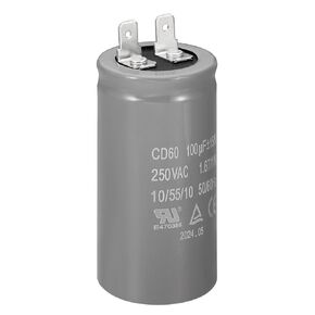 PATIKIL CD60 Run Capacitor, 400uF/MFD 250V 15% Tolerance 50/60Hz Motor Starting Capacitor for Air Compressor Motor Starts Running, Grey