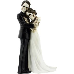 YTC Embracing Wedding Bridal Skeleton Couple Decorative Figurine