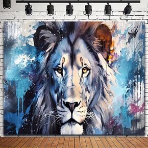 FENDROM Animal Lion Tapestry African Watercolor Lion King Wall Tapestry Hippie Art Tapestry Wall Hanging Home Decor Bedroom Living Room Dorm Room