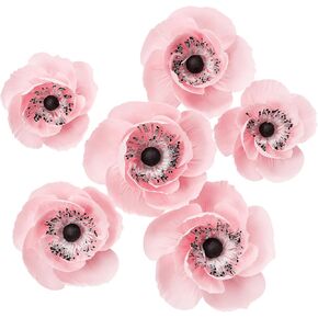 Crepe Paper Flowers Decoration for Wall, Artificial Flowers for Wedding Decor,Flower Backdrop Decor,Baby Shower,Birthday Party,Photo Backdrop,Archway Decor, Nursery Wall Decor (Red;Set/5)