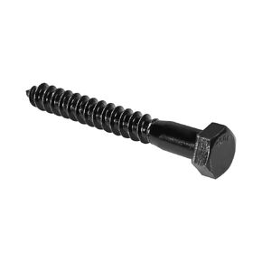 Black lag Screws 3/8" x 3" Stainless Steel Hex Lag Screws, Black Lag Bolts, Heavy Duty Lag Bolts -10 Pcs