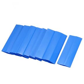 uxcell 50 Pack Battery Heat Shrink Wrap, 48mm Length 17mm Flat Width PVC Heat Shrink Tubing for AAA Battery, Blue