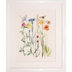 Thea Gouverneur - Counted Cross Stitch Kit - Herbs - Aida - 18 Count - Embroidery Kits for Adults - Crafts - DMC Embroidery Threads and Other Cross Stitch Supplies Included - 424A