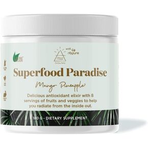 nbpure Earthy Andy Superfood Paradise, Mango Pineapple, 30 Servings