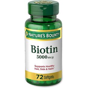 Nature's Bounty Biotin 5000 mcg Liquid Softgels 72 ea (Pack of 3)
