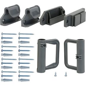 BETERTEK Retractable Baby Gate Replacement Parts Kit White Extra Wide Dog Gate Mesh Child Safety Gate Full Set Wall Mounting Accessories Brackets and Screws