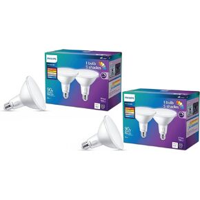 لمبات الأضواء LED القابلة للتعتيم من PHILIPS PAR38 - لمبة إضاءة خالية من الوميض مع تقنية EyeComfort - أبيض قابل للاختيار - قاعدة E26 - 4 عبوات