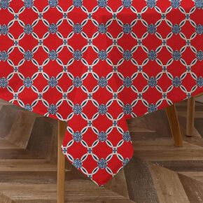 Majestic Giftware Tablecloth for Rectangle Table (TCH29-65144) | Stone Color 100% Cotton Twill Dining Table Cover | Decorative Washable Tablecloth for Birthday, Home, Kitchen, Dining (65X144)