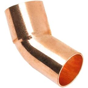 (10-pack) EZ-FLUID Plumbing 1/2" FTG X C Copper Street 45 Degree Elbow LF Short Turn Wrot Pressure Copper Fittings With Fitting x Sweat Solder Copper Pipe Connection For Residential,Commercial