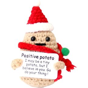 Cute Positive Funny Potato Crochet Knitted 3 inch Knitting Inspirational Potato Cheer Up Gifts for Friends Family Party or Decoration Encouragement (doll01)