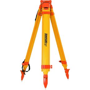 Johnson Level & Tool 40-6332 Heavy Duty Fiberglass Tripod with 5/8" - 11 Thread, 3'8"-6' Working Height, Orange/Yellow, 1 Tripod