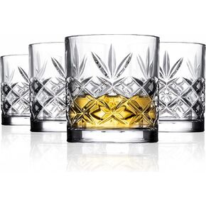 مجموعة نظارات Royalty Art Kinsley Tall Highball مكونة من 8 أكواب سعة 12 أونصة، أدوات زجاجية مصممة لمياه الشرب أو البيرة أو الصودا، أدوات أطباق عصرية وأنيقة، آمنة للاستخدام في غسالة الأطباق (Hiball)