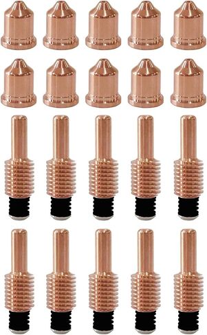 220816 Plasma Nozzle Tips (pack of 10) and 220842 Plasma Electrodes (pack of 10) Cutting Torch Consumables Fit 85/105 in Saudi Arabia