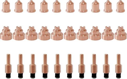 220816 Plasma Nozzle Tips (pack of 10) and 220842 Plasma Electrodes (pack of 10) Cutting Torch Consumables Fit 85/105 in Saudi Arabia