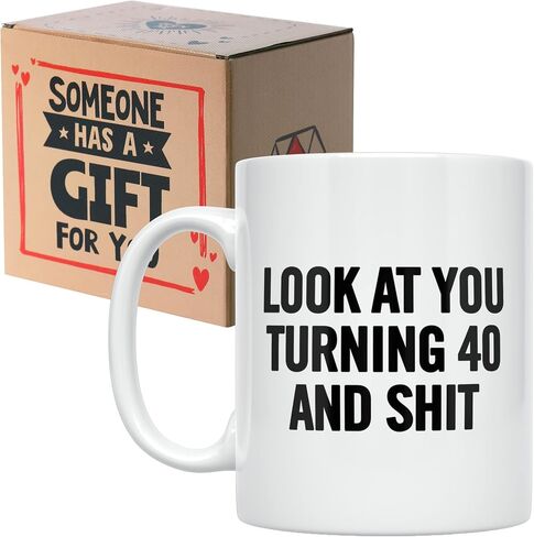 Happy 40th Birthday Mug - Happy 40th Gifts for Women - 40 Year Old Gifts for Women - Funny 40th Birthday Gifts for Women - Men 40th Birthday Gifts - 40th Birthday Gift Ideas - Unique Gift Idea in Saudi Arabia