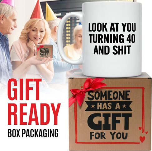 Happy 40th Birthday Mug - Happy 40th Gifts for Women - 40 Year Old Gifts for Women - Funny 40th Birthday Gifts for Women - Men 40th Birthday Gifts - 40th Birthday Gift Ideas - Unique Gift Idea in Saudi Arabia