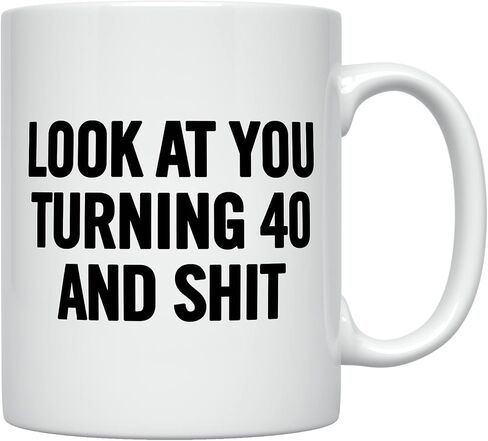 Happy 40th Birthday Mug - Happy 40th Gifts for Women - 40 Year Old Gifts for Women - Funny 40th Birthday Gifts for Women - Men 40th Birthday Gifts - 40th Birthday Gift Ideas - Unique Gift Idea in Saudi Arabia