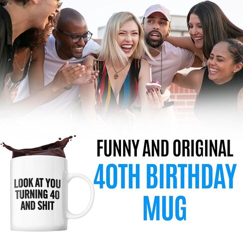 Happy 40th Birthday Mug - Happy 40th Gifts for Women - 40 Year Old Gifts for Women - Funny 40th Birthday Gifts for Women - Men 40th Birthday Gifts - 40th Birthday Gift Ideas - Unique Gift Idea in Saudi Arabia
