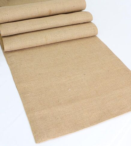 COTTON CRAFT Jute Table Runner - Halloween Autumn Fall Thanksgiving Holiday Christmas Crafts Festive Party Rustic Farmhouse Dining Kitchen Tabletop Burlap Tablerunners -13 x 108 inches - Charcoal Grey in Saudi Arabia