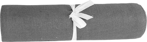 مفرش طاولة من الجوت من COTTON CRAFT - عيد الهالوين والخريف وعيد الشكر وعطلات عيد الميلاد وحفلات احتفالية وحفلات ريفية ومزرعة لتناول الطعام في المطبخ ومفارش طاولة من الخيش - 13 × 108 بوصة - رمادي فحمي in Saudi Arabia