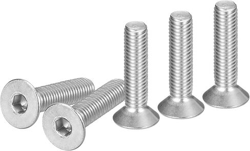 M8-1.25 x 20mm Flat Head Socket Cap Screws, 15 Pack 304 Stainless Steel Hex Socket Flat Head Screws, Full Thread, Countersunk Bolts in Saudi Arabia