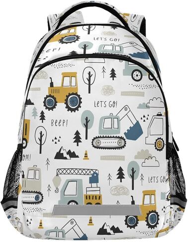 Backpack Bookbag Childish Truck Excavator School Bag Travel Bag for Girls Boys Teen in Saudi Arabia