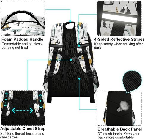 Backpack Bookbag Childish Truck Excavator School Bag Travel Bag for Girls Boys Teen in Saudi Arabia