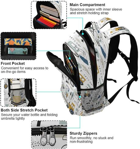 Backpack Bookbag Childish Truck Excavator School Bag Travel Bag for Girls Boys Teen in Saudi Arabia