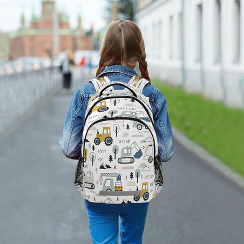 Backpack Bookbag Childish Truck Excavator School Bag Travel Bag for Girls Boys Teen in Saudi Arabia