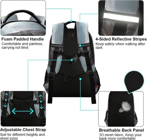 Backpack Bookbag Childish Truck Excavator School Bag Travel Bag for Girls Boys Teen in Saudi Arabia