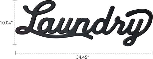 Laundry Sign Farmhouse Wooden Laundry Room Signs Wall Decoration Large Laundry Sign Letter Wall Decor - 34.45" x 10.04" in Saudi Arabia