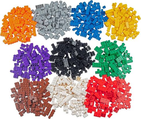 SCS Direct Building Block Bricks - 1000 Pc Bulk Set of Unique Clear Color with 54 Roof Pieces - Compatible and Tight Fit with All Major Brands-Great for Activity Tables, Creativity & School Projects in Saudi Arabia