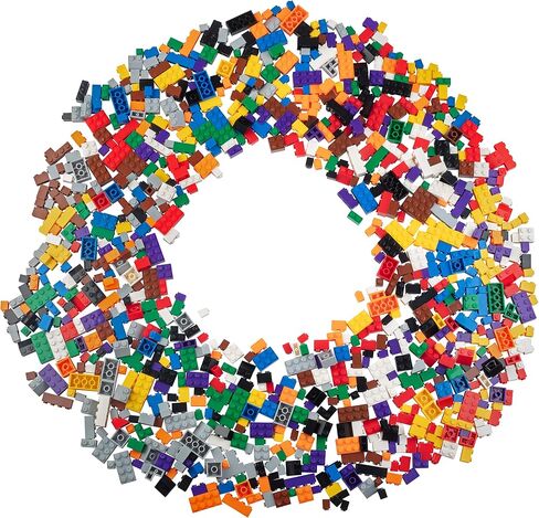 SCS Direct Building Block Bricks - 1000 Pc Bulk Set of Unique Clear Color with 54 Roof Pieces - Compatible and Tight Fit with All Major Brands-Great for Activity Tables, Creativity & School Projects in Saudi Arabia