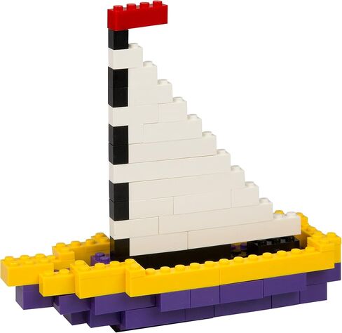 SCS Direct Building Block Bricks - 1000 Pc Bulk Set of Unique Clear Color with 54 Roof Pieces - Compatible and Tight Fit with All Major Brands-Great for Activity Tables, Creativity & School Projects in Saudi Arabia