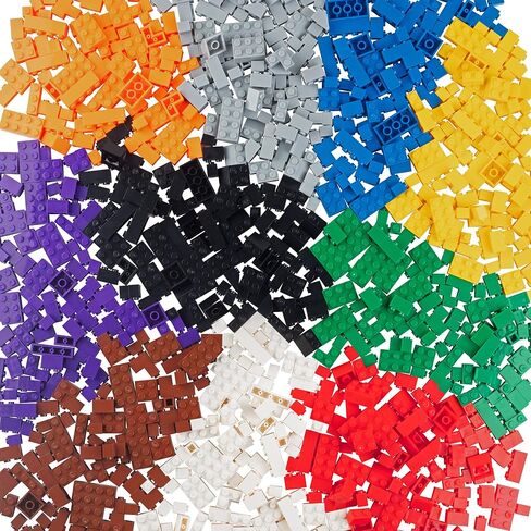 SCS Direct Building Block Bricks - 1000 Pc Bulk Set of Unique Clear Color with 54 Roof Pieces - Compatible and Tight Fit with All Major Brands-Great for Activity Tables, Creativity & School Projects in Saudi Arabia