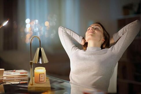 Candle Warmer Lamp with Timer and Light Dimmer Control, Adjustable Height Feature with 2 Bulbs, Dimmable Electric Candle Warmer for Jar Candles (White) in Saudi Arabia