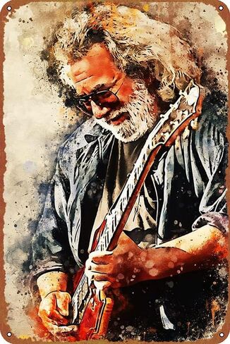 Jerry Garcia Plaque Poster Metal Retro Vintage Tin Sign Home Bar Pub Wall Decor 8x12 inch Gift in Kuwait