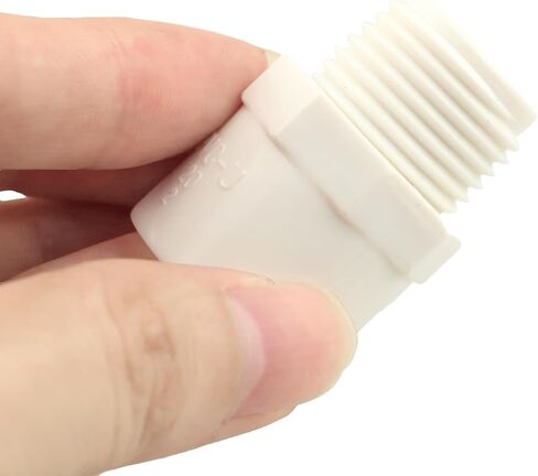 10pcs 1/2 Inch White 2-Way PVC Male Adapter Pipe Fittings PVC Hose Adapter Coupling with 1/2 Inch Male Thread in Saudi Arabia