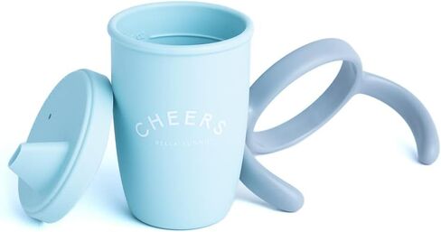 كوب بيلا تونو هابي سيبي - أكواب سيبي انتقالية للأطفال بعمر 6 أشهر فما فوق، أكواب سيبي للأطفال والرضع بمقابض قابلة للإزالة وغير سامة، سيليكون خالٍ من مادة BPA، سيبين جميلة، 8 أونصة in Kuwait