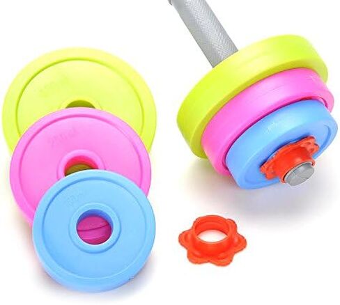 PowerTRC Dumbbell Toy Kids Workout Weights Set, Toddler Toy Pretend Play Lifting, Fitness & Exercise Gym Equipment, Fill Weights with Water or Sand, Beach Toys in Saudi Arabia