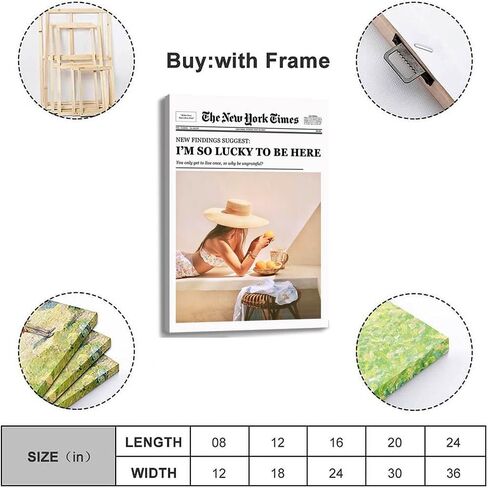 Trendy Wall Art New York Times Print Newspaper Poster Preppy Dorm Decor Bar Cart Vintage Black White Canvas Wall Art Newser for Living Room Bedroom Bar and Party Décor (B,12x18 in Unframe) in Saudi Arabia