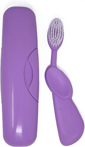 RADIUS Toothbrush Original Big Brush, BPA Free ADA Accepted - Right Hand - Lavender Brush with Lavender Case in Saudi Arabia